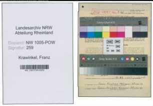 Entnazifizierung Franz Krawinkel , geb. 25.02.1907 (Gaertner)