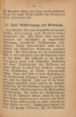 13. Ueber Rechtfertigung und Abendmahl