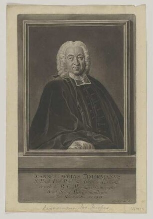 Bildnis des Ioannes Iacobvs Zimmermannvs