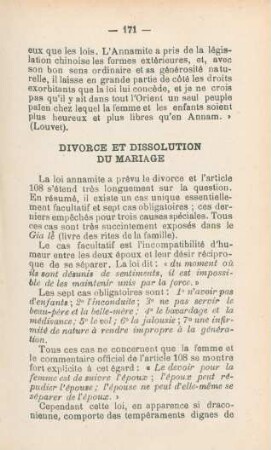 Divorce et dissolution du mariage