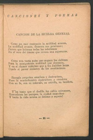 Canción de la huelga general