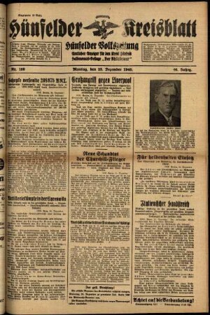 Ausgabe vom Montag, den 23. Dezember 1940.