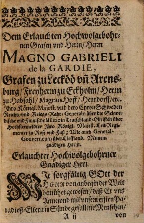 Eines Rittermässigen Soldaten, der in seiner Blühenden Jugendt verführet, und in Bäpstische Irrthumb gerahten, sich aber hernach zur Augspurgischen Confession gewandt, Glaubens-Schildt : mit welchen er die Verlippten Pfeile ... eines Jesuwieder-Mönchs in einem Gespräch auffgefangen und löblich versetzet hat ...