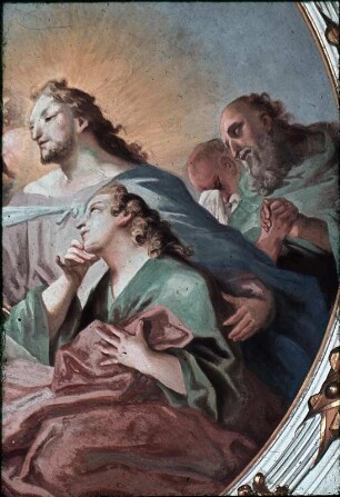 Das Abendmahl: Christus reicht Judas das Brot