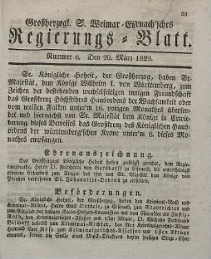 Nr. 6 : 20. März 1829
