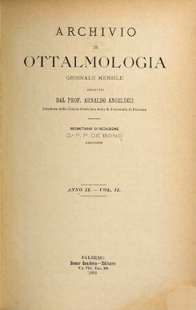 Archivio di ottalmologia. 2. 1895