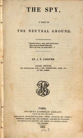 The spy : a tale of the neutral ground