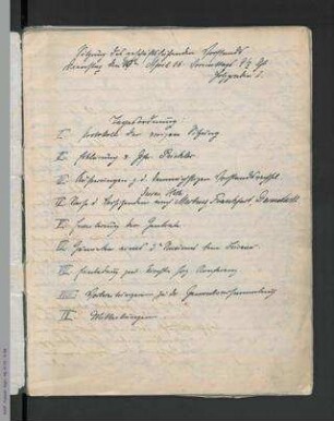 Protokolle der Vorstandssitzungen vom 10. April 1906 - 16. Oktober 1907