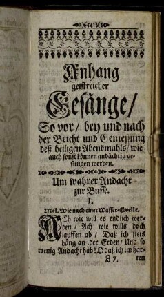 Buß-Gesänge
