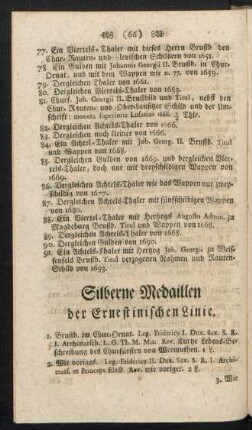 Silberne Medaillen der Ernestinischen Linie.