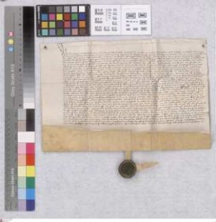 Crumstadt: Revers der Gemeinde Crumstadt über den Bestand der dem St. Viktorstift bei Mainz gehörigen Weide, genannt der Buchtung