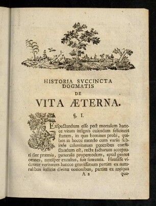 3-18, Historia Svccincta Dogmatis De Vita Aeterna. §. I. - §. V.