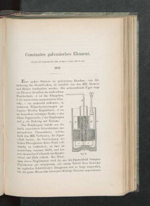 Constantes galvanisches Element ... 1859
