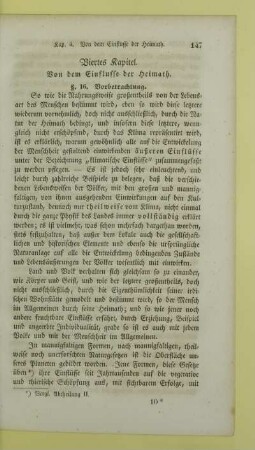 Viertes Kapitel. Von dem Einflusse der Heimath