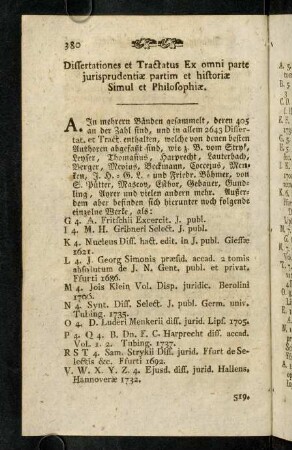 380-384, Dissertationes et Tractatus Ex omni parte jurisprudentiae...