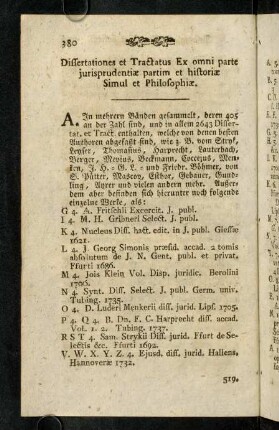 380-384, Dissertationes et Tractatus Ex omni parte jurisprudentiae...