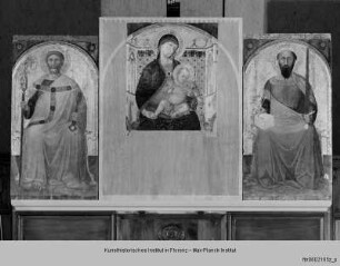 Thronende Madonna mit den Heiligen Petrus und Paulus