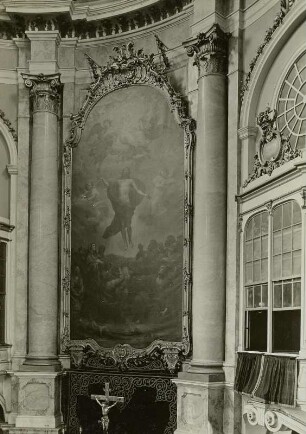 Dresden, Hofkirche : Dresden-Altstadt. Katholische Hofkirche. Altarbild des Hochaltars Himmelfahrt Christi von Anton Raphael Mengs