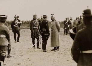 Kaisermanöver Sachsen 1912 - Der Kaiser im Gespräch