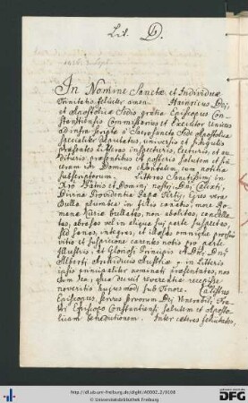 [fol. 54] Urkunde Bischofs Heinrich von Konstanz (1456)