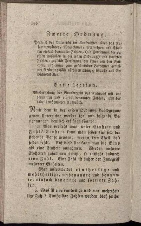 Erste Lection. - Zehnte Lection.