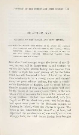 Chapter XVI. Junction of the Sutlej and Spiti Rivers