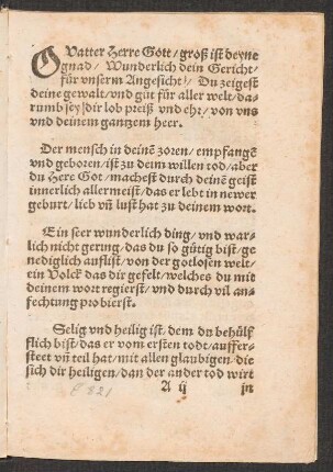 O Vatter Herre Gott/ groß ist deyne || gnad/