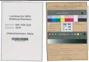 Entnazifizierung Maria Unterschemmann , geb. 08.04.1908 ()