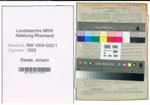 Entnazifizierung Johann Riedel , geb. 16.08.1897 (Lehrer)