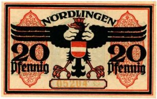 Geldschein / Notgeld, 20 Pfennig, 2.10.1918