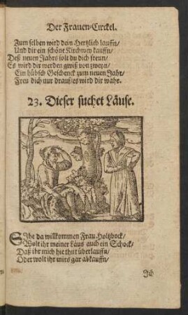 23. Dieser suchet Läuse.
