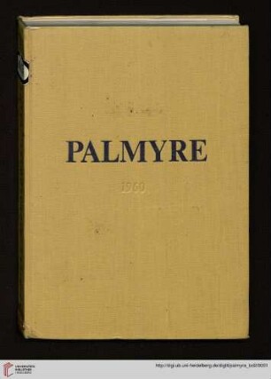 Band 2: Palmyre: fouilles polonaises: Fouilles polonaises 1960