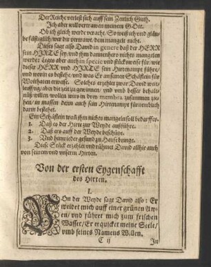 Von der ersten Eygenschafft des Hirten.