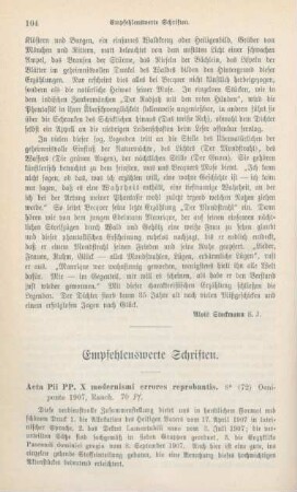 104-117 Empfehlenswerthe Schriften