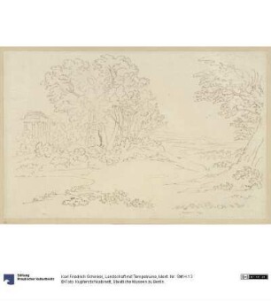 Landschaft mit Tempelruine