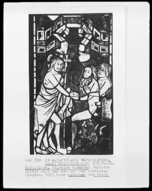 Mittelbahn, zehnte Reihe von unten: Christus erlöst Adam und Eva aus der Vorhölle