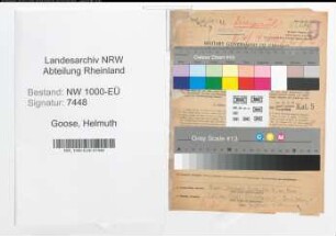 Entnazifizierung Helmuth Goose, geb. 19.06.1908 (Landgerichtsrat)