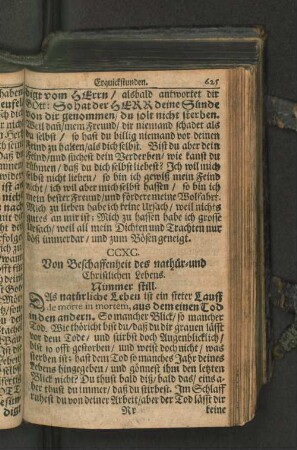 CCXC. Von Beschaffenheit des nathür-und Christlichen Lebens. Nimmer still.
