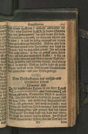 CCXC. Von Beschaffenheit des nathür-und Christlichen Lebens. Nimmer still.