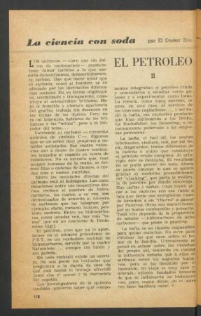 El petroleo - II : La ciencia con soda
