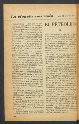 El petroleo - II : La ciencia con soda