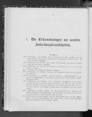 C. Die Erkrankungen an acuten Infectionskrankheiten.