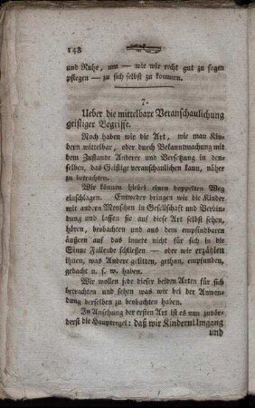 7. Ueber die mittelbare Veranschaulichung geistiger Begriffe.
