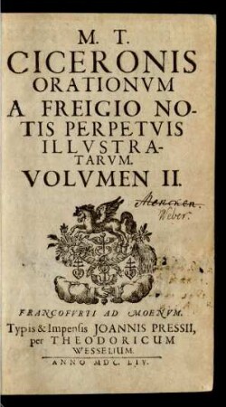2: M. Tulli. Ciceronis Orationes Omnes