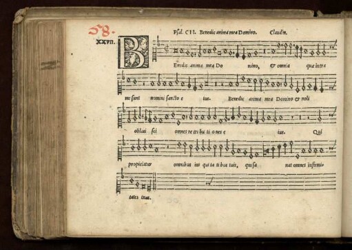 27. [= 58.] Benedic anima mea Domino