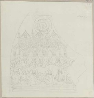 An der Hauptwand der oberen Kirche von San Francesco in Assisi
