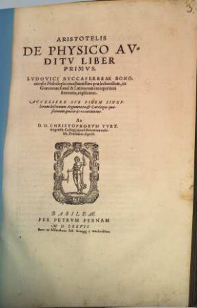 Aristotelis De physico auditu liber primus