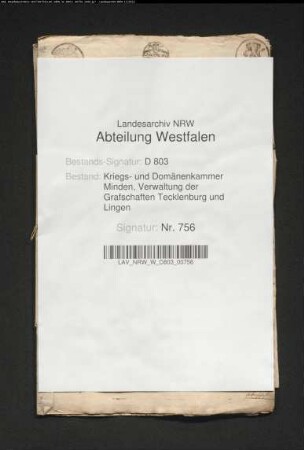 Erteilung der Schuldkonsense auf Tiedemeyers Stätte, Bauerschaft Espel, Kirchspiels Recke