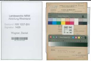 Entnazifizierung Daniel Wagner , geb. 21.03.1899 (Hilfsmeister)