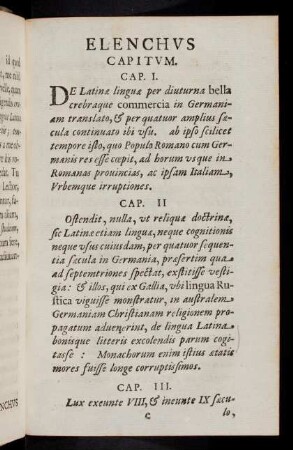 e1r-e5v, Elenchus Capitum